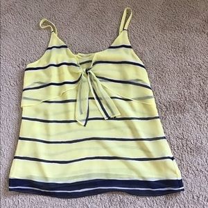 Cabi yel/navy stripped Spaghetti strap top/blouse